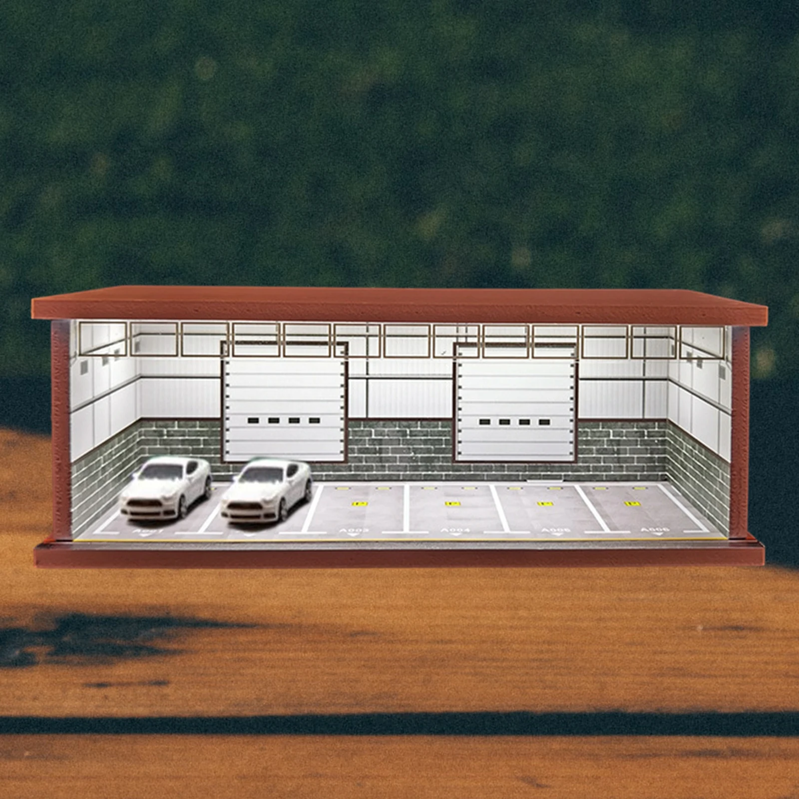 

1:64 Scale Parking Lot Protexctive Box Four Decks Diecast Car Display for Model Cars Collection Diorama Mini Dolls Figures