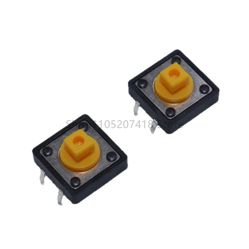 1000PCS/Lot 12x12x7.3mm Tactile Switches Button Tact Switch 12*12*7.3mm Micro Switches B3F-4055 4pin Square Head Yellow Switch