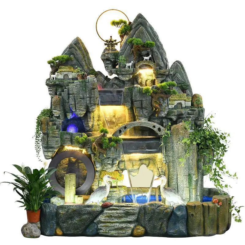 Rockery flowing water indoor fish tank ornament floor garden outdoor decoration