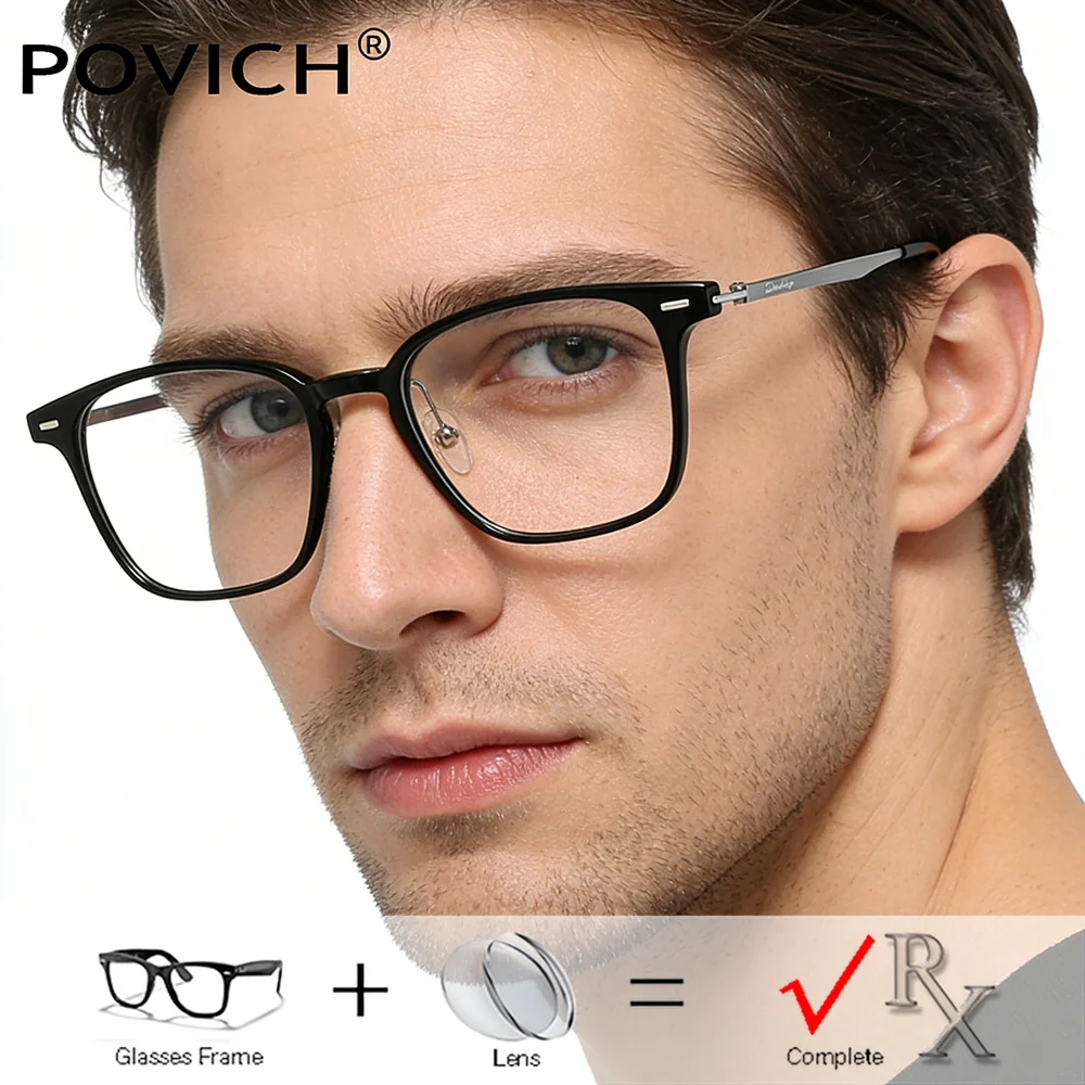 

2026 RT90 Titanium Prescription Glasses Men's Big - Frame Custom Myopia/ Presbyopia, Anti - Blue Light & Photochromic