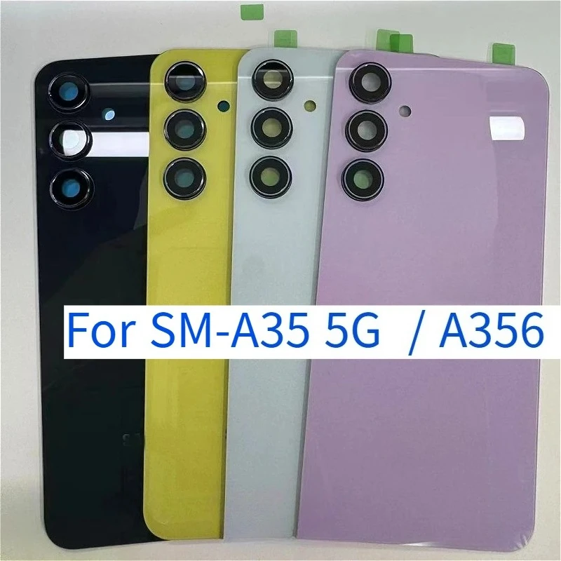 For Sm-A35 5G A356 Battery Cover Glass Rear Door Lid Panel Shell Back Housing Case Camera Lens chaiss Sticker