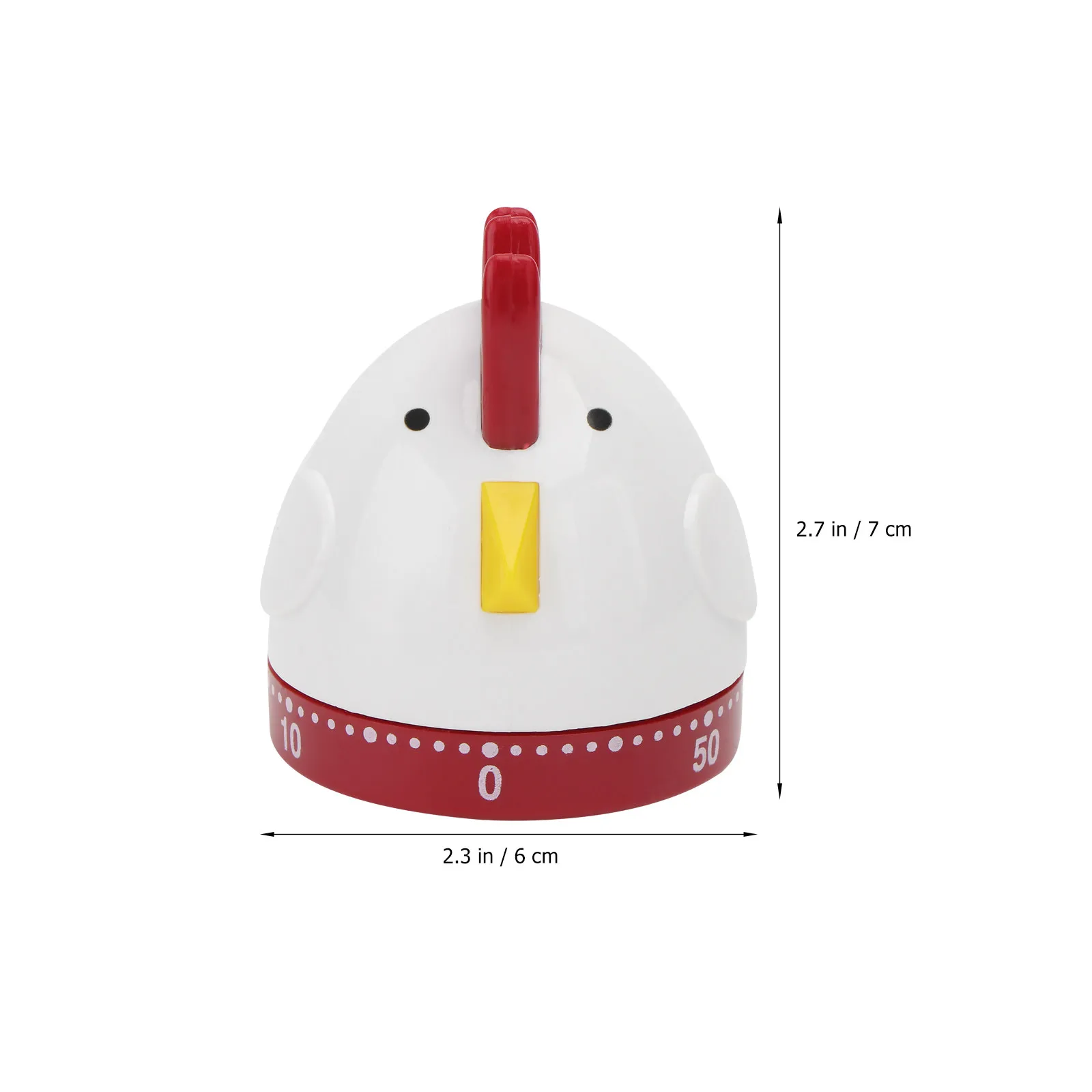 1Pcs Mechanical Kitchen Timer Cartoon Rooster Design Cooking Reminder Baking Countdown Time Control for Home and
