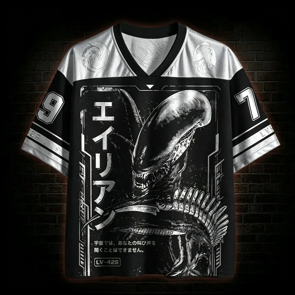 2026 Bestseller Horror Dark Series 3D-Druck Sport-T-Shirts für Männer und Frauen mit V-Ausschnitt, Lässige und Einzigartige Trendige Kinder-Oberteile – Detail 7