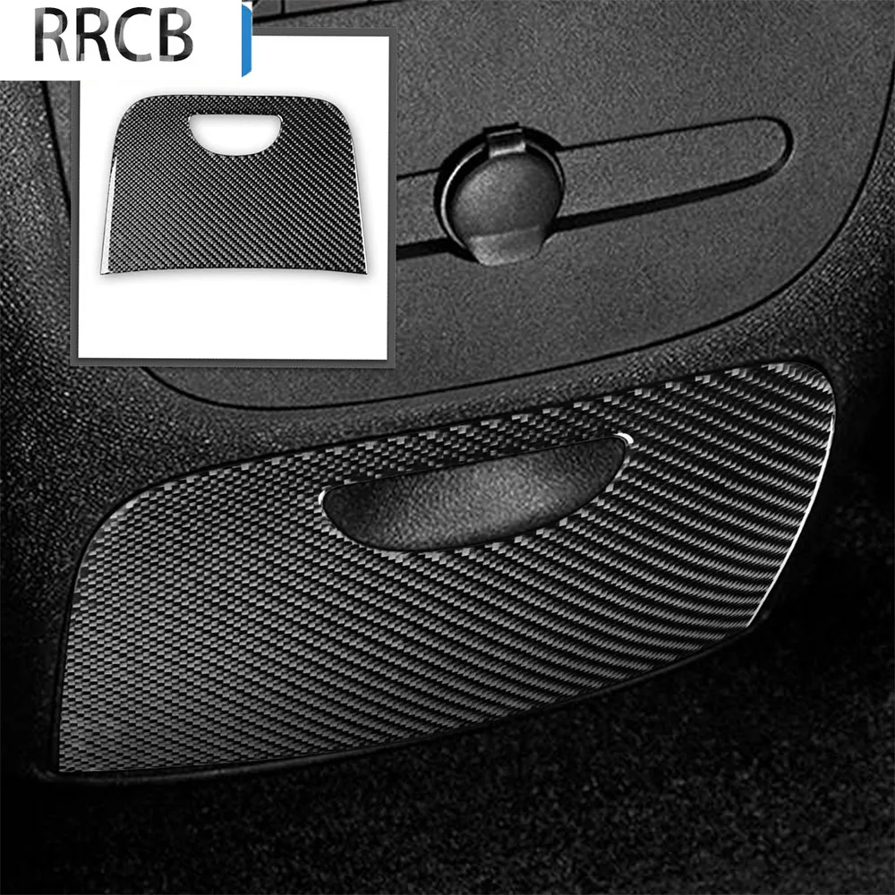 

For Chevrolet Silverado LTZ 2007-2013 Real Carbon Fiber Car Rear Storage Box Doors Cover Trim Sticker Auto Interior Accessories