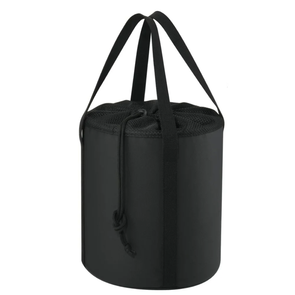 1 Piece Large Capacity Waterproof Hockey Puck Storage Bag With Drawstring Mesh For Ice Hockey Training Equipment Organizer