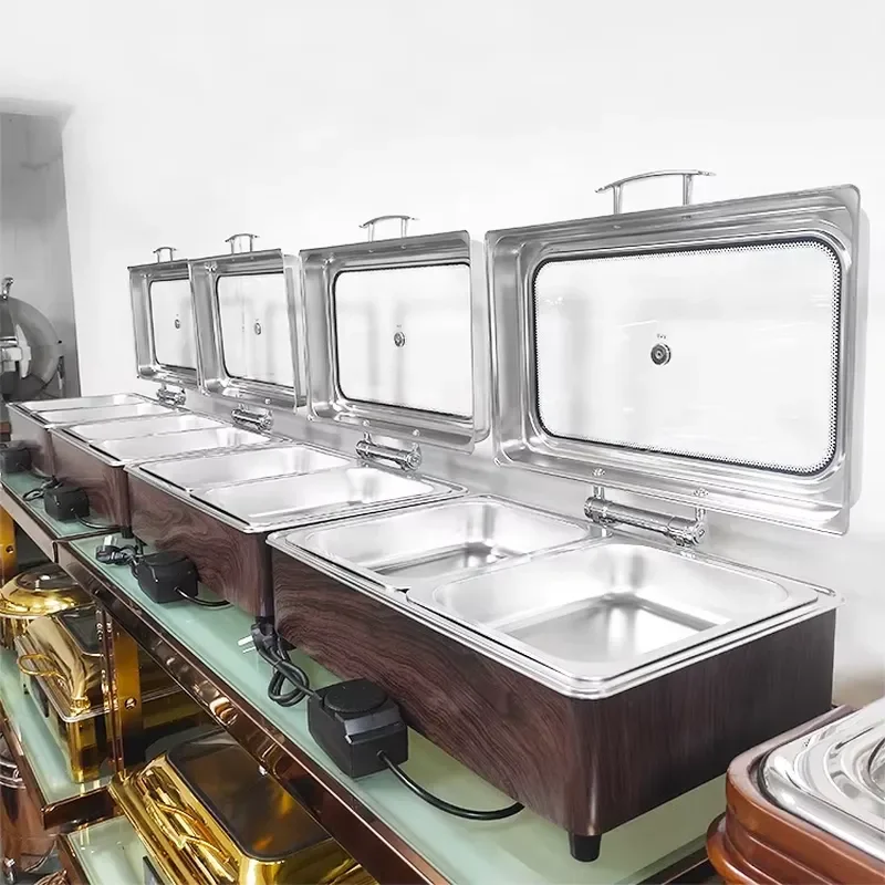 Buffet Set Rectangular Chafing Dish Hydraulic Buffet Food Warmer Chafing Dish Buffet Set Catering Accessories