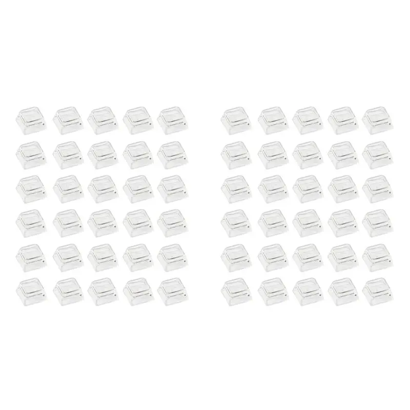 N36R-60Pcs XDA Profile Transparent Keycaps For MX Mechanical Keyboards Blank PC Caps