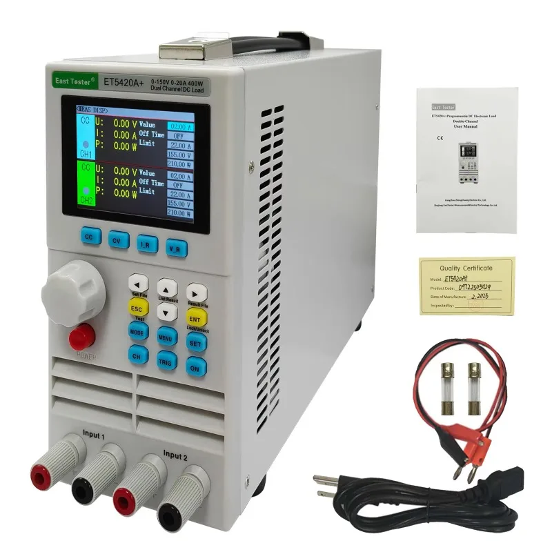 ET5420A + 400W Programmable Battery Tester Power Analyzer Dual Channel DC Electronic Load Measuring Instrument