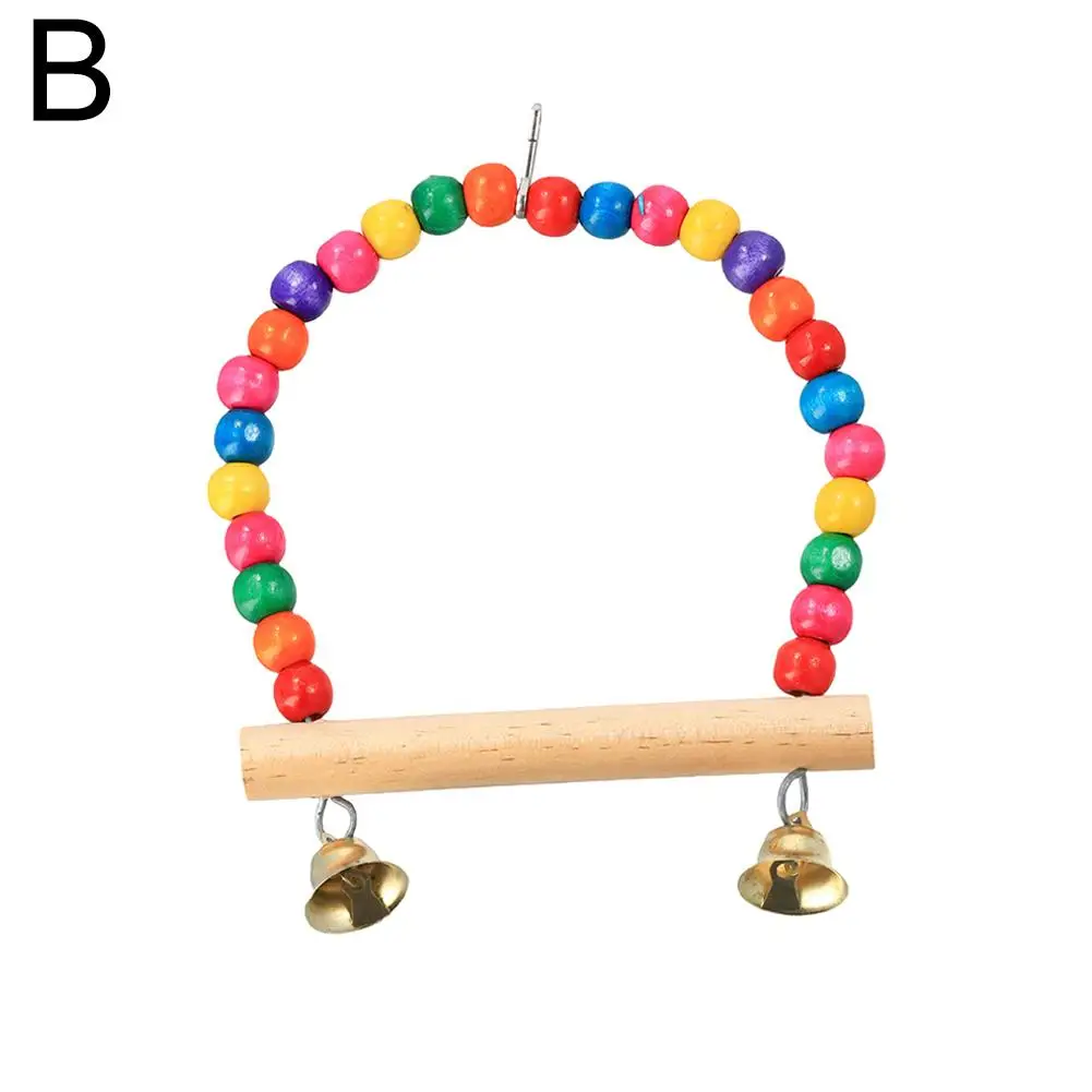 Legno Pappagallo Uccello Giocattolo da masticare Corda di cotone Morso Ponte Gabbia per uccelli Altalene da addestramento Giocattoli Forniture Strappo Cockatiels Accessori H G5B5