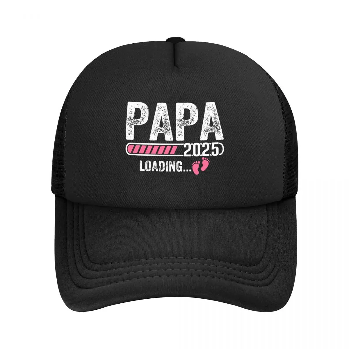 Papa 2025 T Shirt Future Dad And Mom Baseball Caps Mesh Hats Washable Peaked Men Women Caps