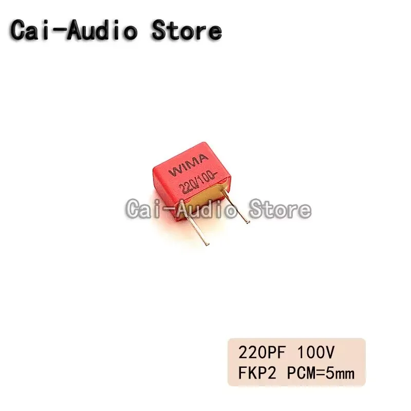 5PCS/10PCS/20PCS/Lot Brand NEW Germany WIMA FKP2 100V 220PF 100V 221  0.22nf Film Capacitor 100v220pf 100v221 Pitch 5mm 5%