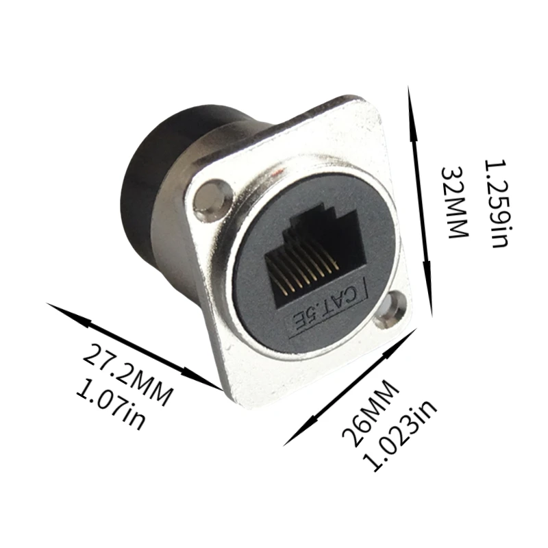 Conector da rede do equipamento informático, porca fixa, RJ45, gato 5, CAT5E