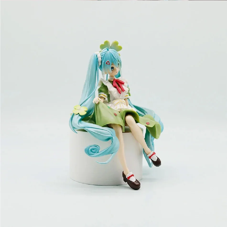 Hot Sale Anime Figure Hatsune Miku Noodle Stopper Lucky Grass Fairy Action Figure PVC Collection Model Ornament Toys view 5