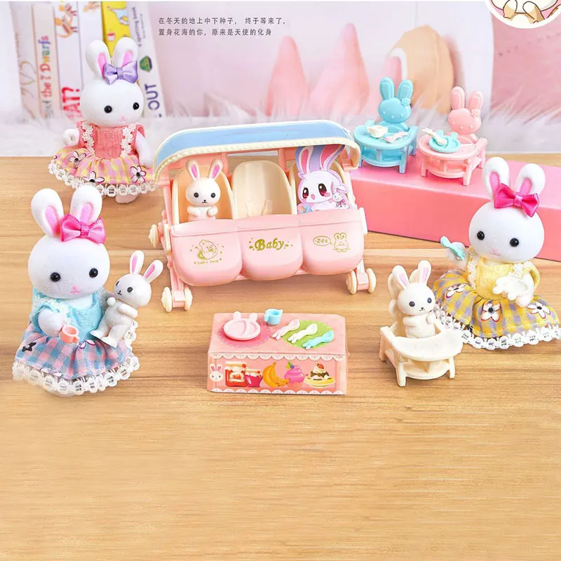 Little Rabbit Dresser Lovely Scene Play Toys Simulation Modelling Children Birthday Gift Indoor Parent-Child Interaction