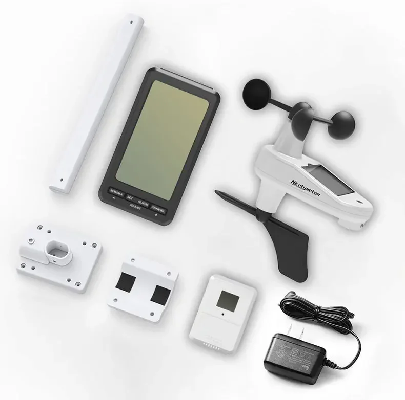 0214W Wireless WiFi Weather Station Wind Speed Wind Direction Indoor Temperature and Humidity 24-hour Weather Forecast