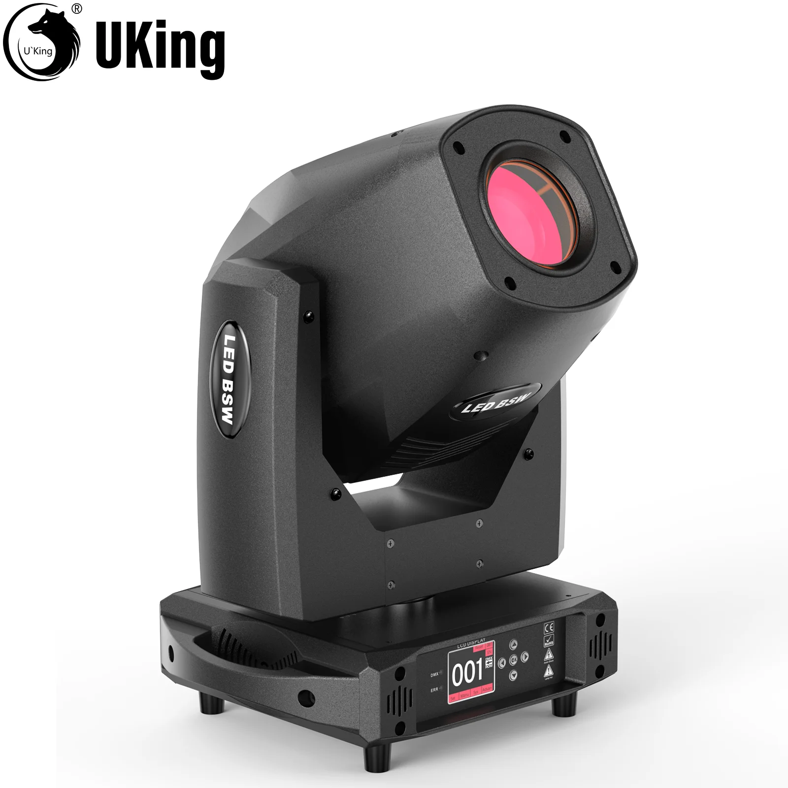 

U'King 200W LED Moving Head Light 17Gobo 10Color Stage Light Beam/Spot/Wash/Zoom Rotating Prism DJ Light For Party Bar Live Show