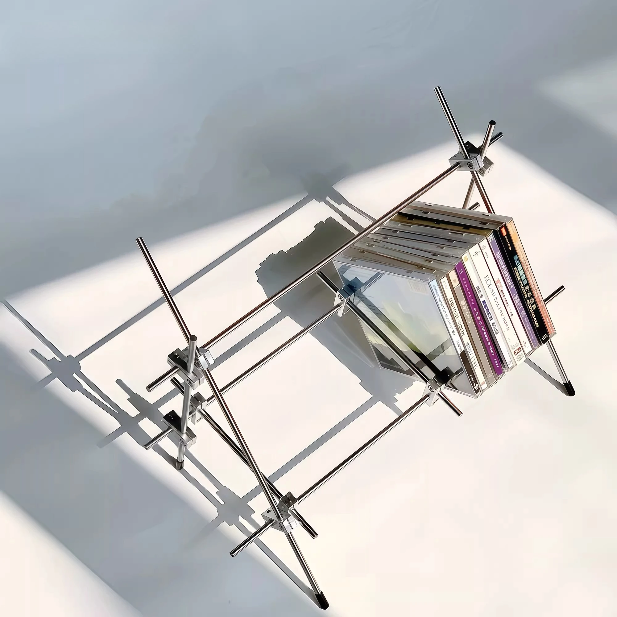 CD rack, record storage rack, CD album collection rack, living room desktop, books, game discs, optical axis storage rack