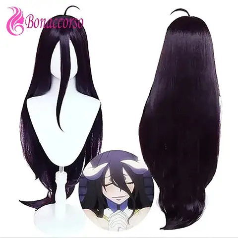 Overlord Albedo Cosplay Peruk Lila Svart Syntetisk Lång Rak Peruk Anime Coser Söt Flicka Högkvalitativ Peruk Halloweenfest 10 best sales albedo peruk - №5