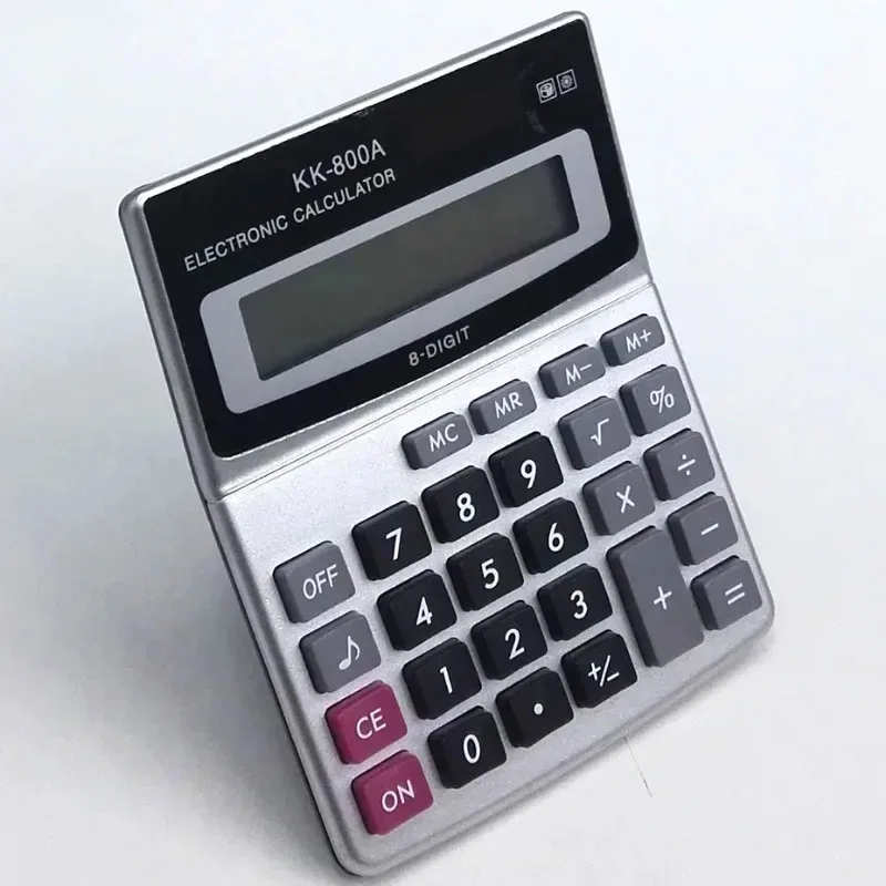 KK-800A آلة حاسبة إلكترونية متعددة الوظائف بخط كبير جدًا وعرض واسع ومستلزمات مكتبية للأعمال الأساسية