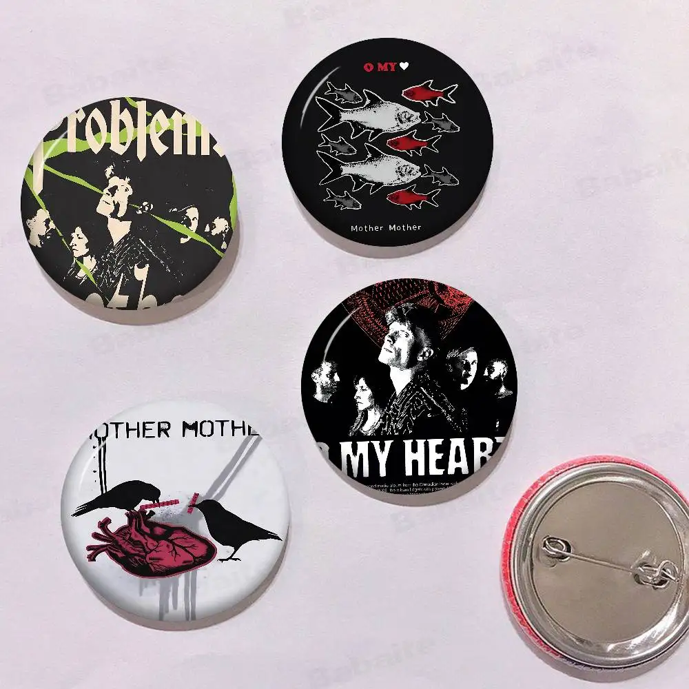 Popular Band Mother Tinplate Pin Button Custom Anime Role Old-school Brooch Cartoon Collar Badge Jewelry Gift Fans
