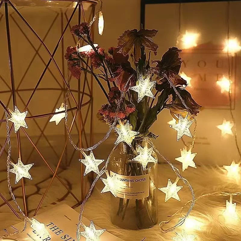 

1.5M-10M LED Stars String Light Garland Party Hanging Decor Wedding Birthday Backdrop Decoration Warm White Fairy Lights