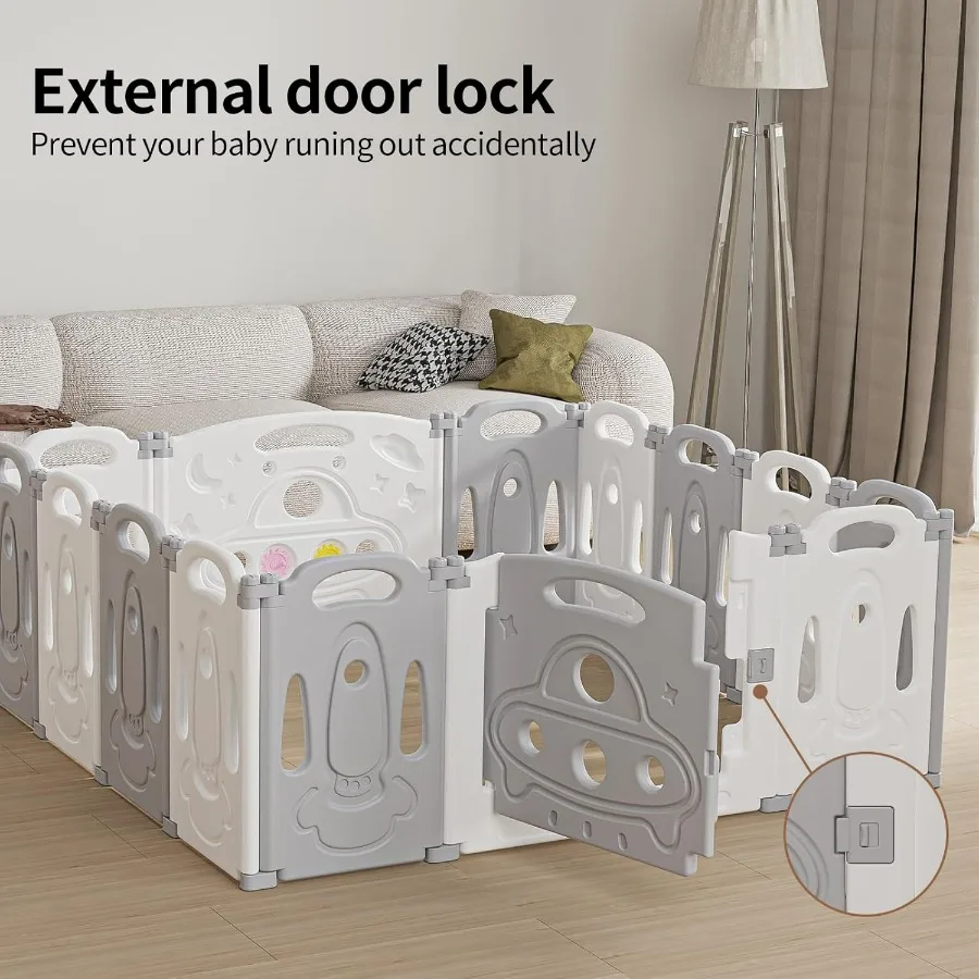 Box per bambini pieghevole per uso domestico interno ed esterno: centro attività portatile con design di sicurezza Facile da montare e da riporre ideale