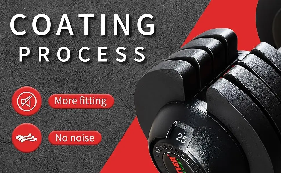 Adjustable Dumbbell Set, 25/52LB Pair with Tray for Workout Strength Training Fitness, Adjustable Weight Dial Dumbbell
