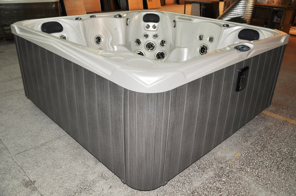 Jacuzzi de Lujo ZXHK para 5 Personas, Spa con Hidromasaje, Piscina de Masaje al Aire Libre