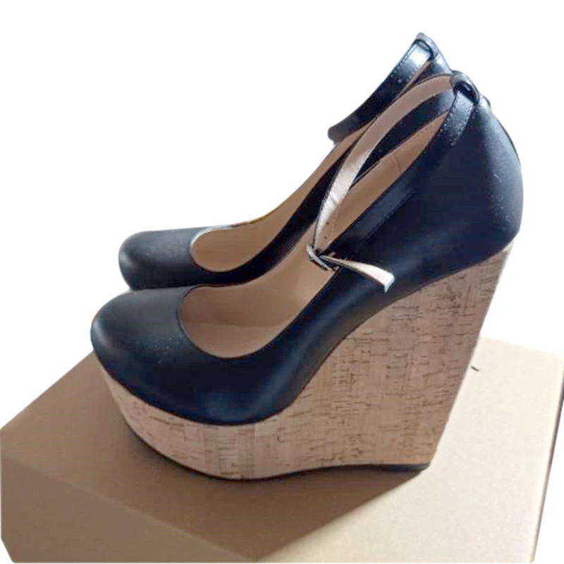 DIZHUANG shoes Elegant women's high heels. About 15 cm heel height. Wedges heeled women's shoes. Four Seasons Women's Shoes34-45