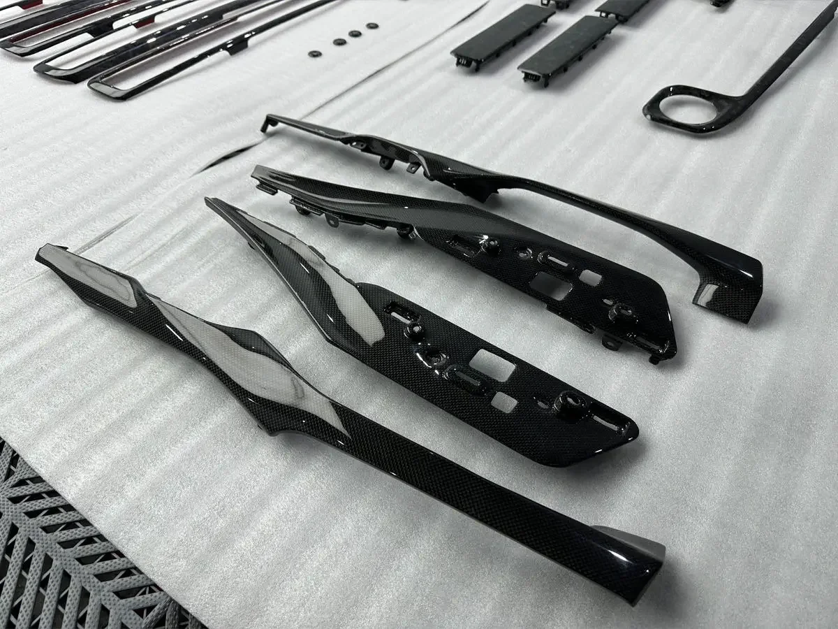 OEM Style Auto Parts Dry Carbon Fiber Automotive Accessories Car Interior Shift Center Control Panel for 296