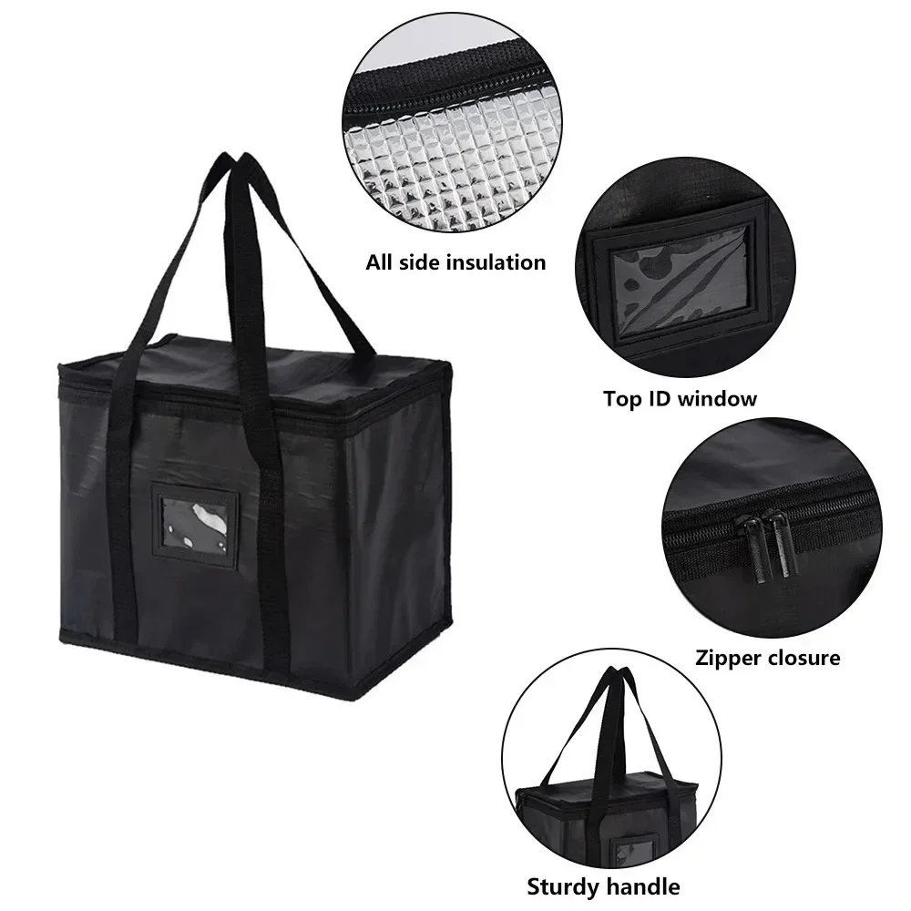 70L Insulated Tote Bag Grocery Fruit Food Meal Big Storage Cooler Delivery Zipper Thermal Case Outdoor Shopping Organizer