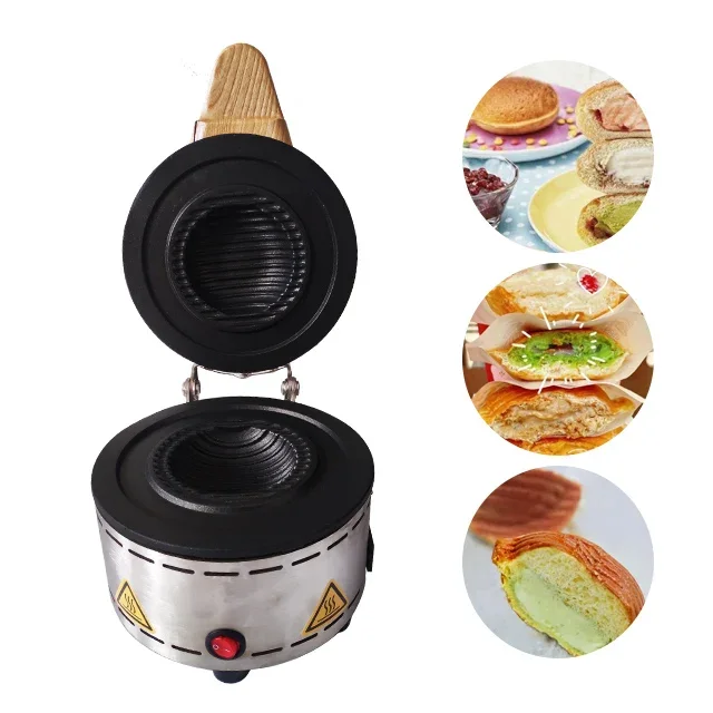 High quality stainless popular UFO hamburger machine ice cream sandwich maker automatic gelato heat press the snack machine