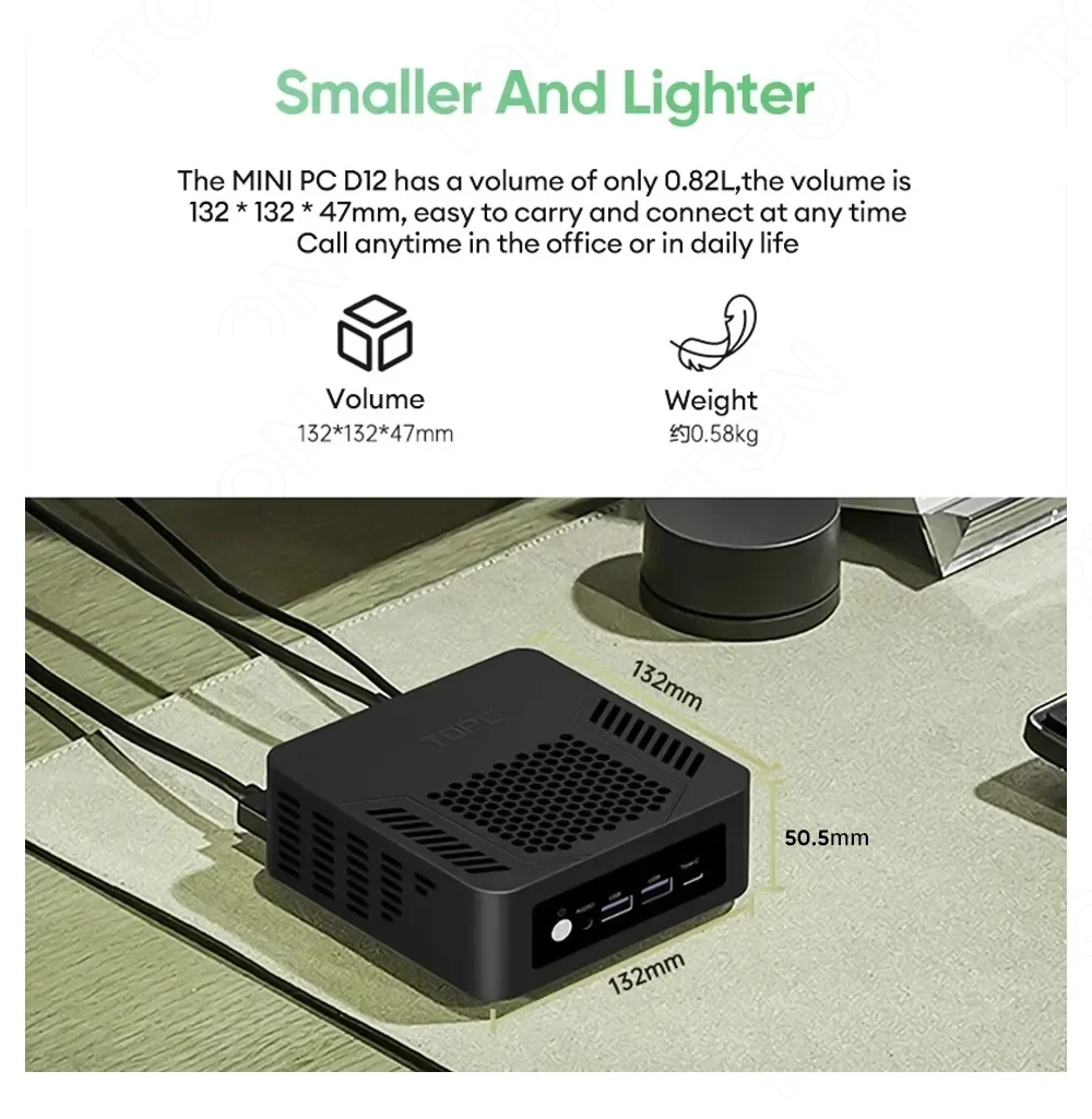 TOPTC Gaming Mini PC, Ryzen 7 8845HS/7840HS, Oculink, USB4.0, 2x2