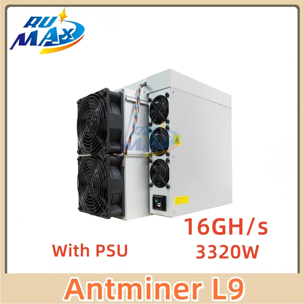 Antminer L9-16G Scrypt Miner 16000MH/s Litecoin Dogecoin Miner на складе с низкой мощностью 3360 Вт, эффективностью 0,21J/MH, быстрая доставка Antminer L9-16G Scrypt Miner 16000MH/s Litecoin Dogecoin Miner на складе с низкой мощностью 3360 Вт, эффективностью 0,21J/MH, быстрая доставка