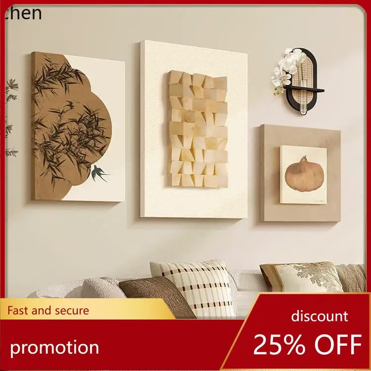 ZML Vintage Sofa Hintergrund Wandkunst Neues Kürbis-Design Hochwertige Wohnzimmer Dekorative Malerei
