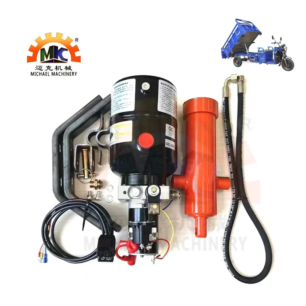 

12v/24v/48v/60v/72v 800W/1200w/2000kw Electric Motor Hydraulic Dump Kit for Electric Motor Truck Tricycle Buggy