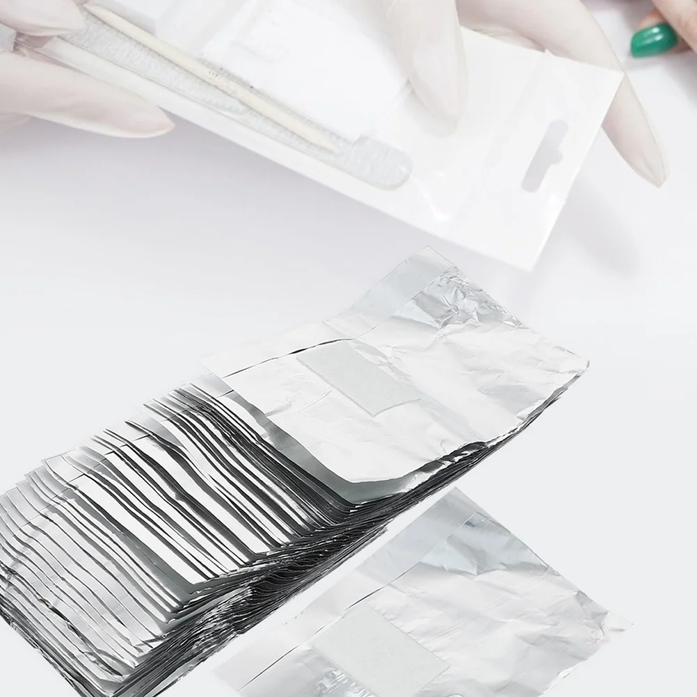 300 szt. Folii do paznokci, folie do usuwania lakieru hybrydowego, płatki do usuwania żelu, łatwe usuwanie żelu z paznokci, manicure, folie do czyszczenia, folia aluminiowa