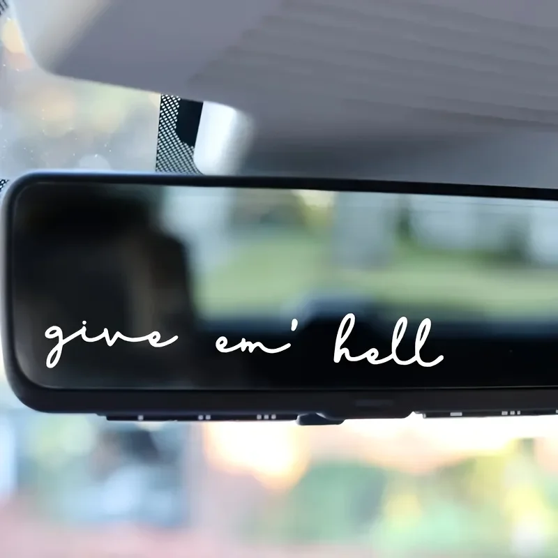 Give 'Em Hell Western Texas Yeehaw Decal Vinyl Sticker For Car Mirror Water Bottle Laptop Motorcycle Scooter Styling Decor