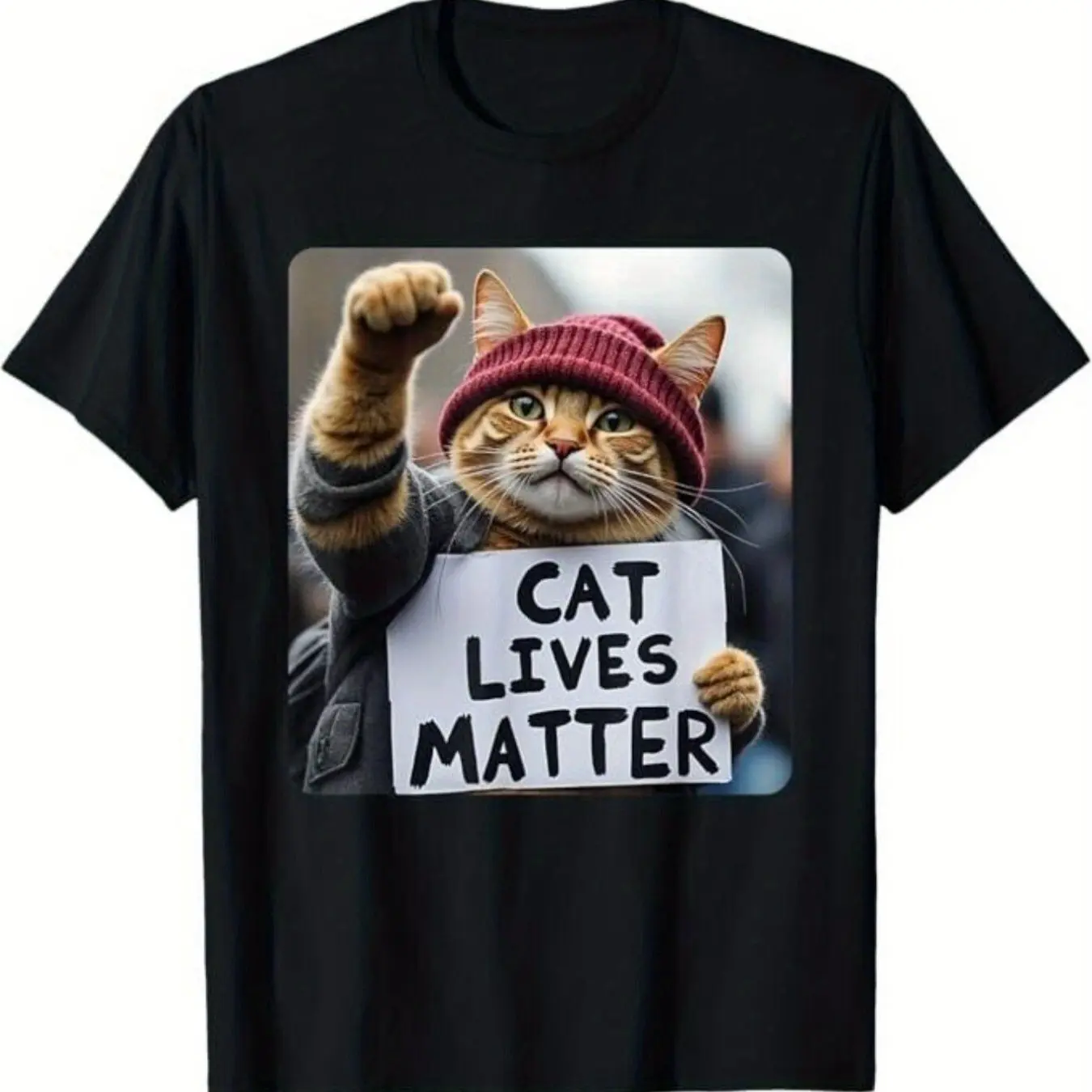Männer Frauen Vintage Orange Tabby Cat Print T-Shirt Cat Lives Matter Kitten Graphic Pet Lover Streetwear Tops – Detail 3