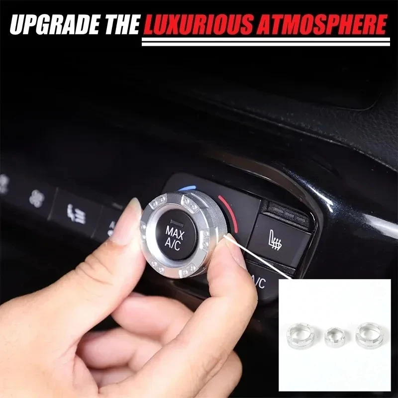 

Aluminum Alloy For Toyota GR Supra A90 2019-2026 Black Car Air Conditioning Volume Knob Ring Cover Trim Interior Car Accessories