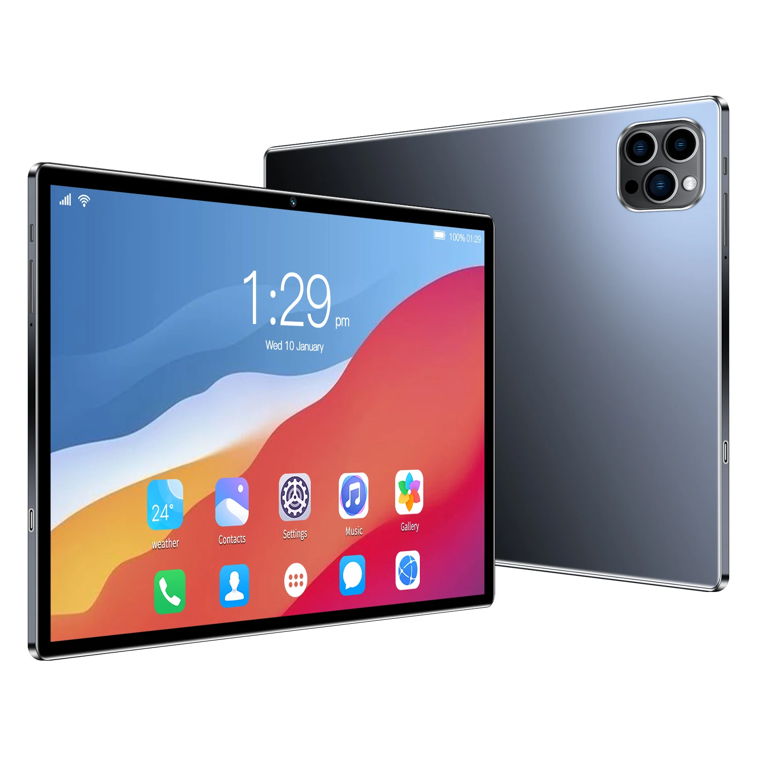 Nueva tableta Android global de 10,1 pulgadas con núcleos octa, 4 GB de 64 GB de ROM, cámaras duales, tarjetas SIM duales, tableta 3G, Android 11