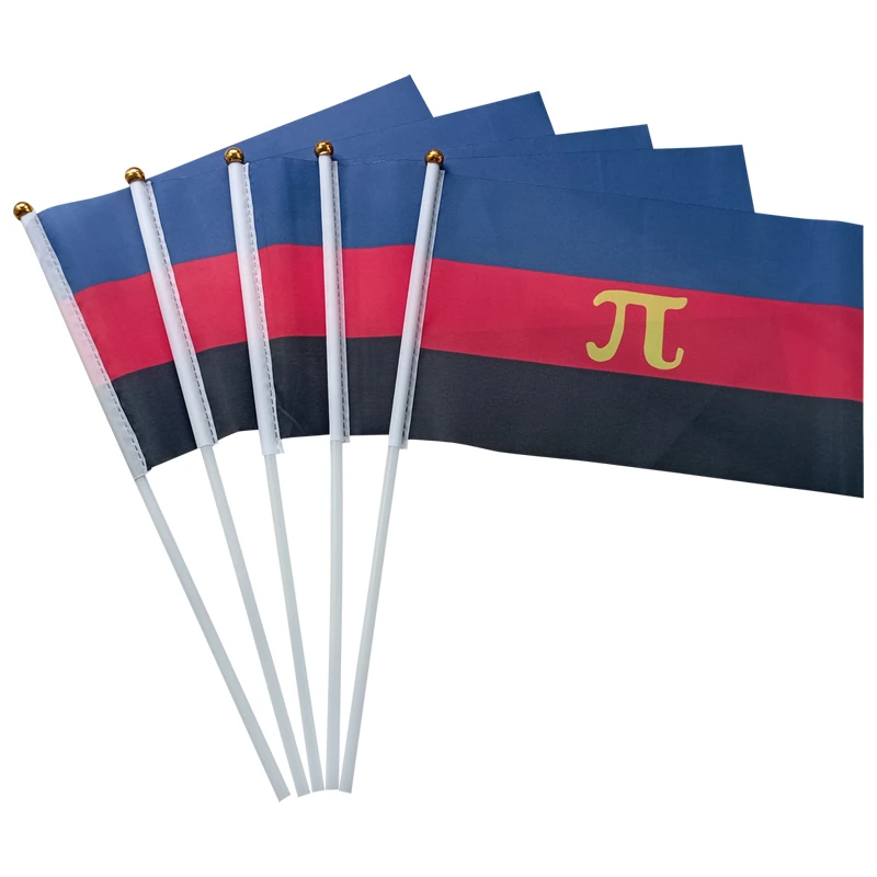 xvggdg  100pcs  14 * 21cm    Custom Hand Flag     LGBT Polyamorous Pride Flag
