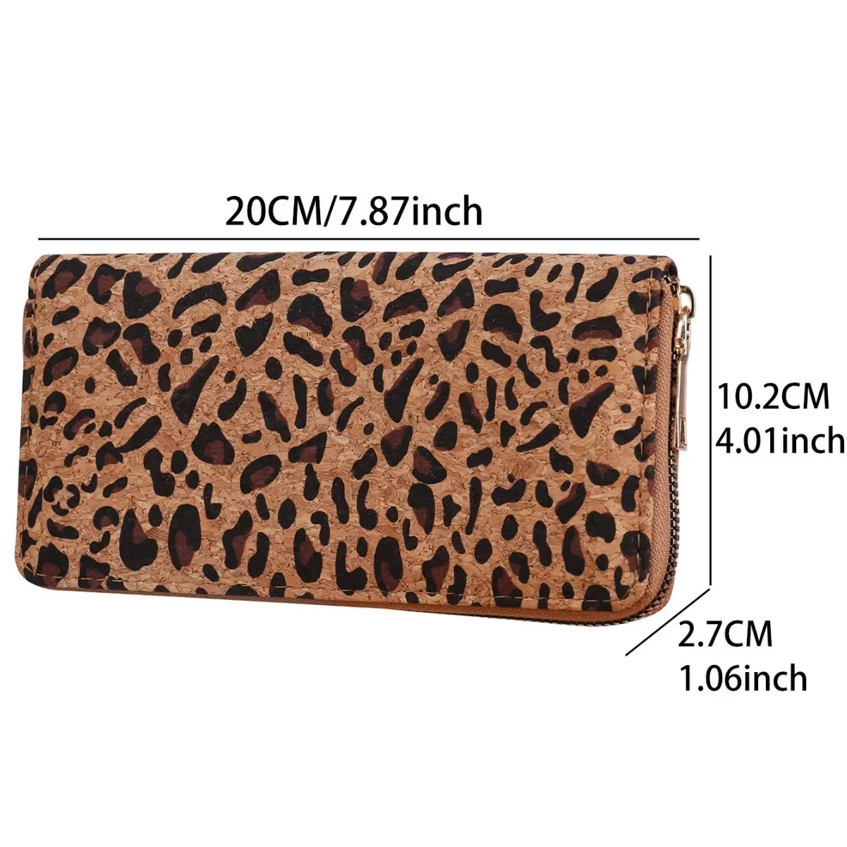 New women's long wallet, multi-function, fashionable leopard print printed card bag, large-capacity portable change bag.