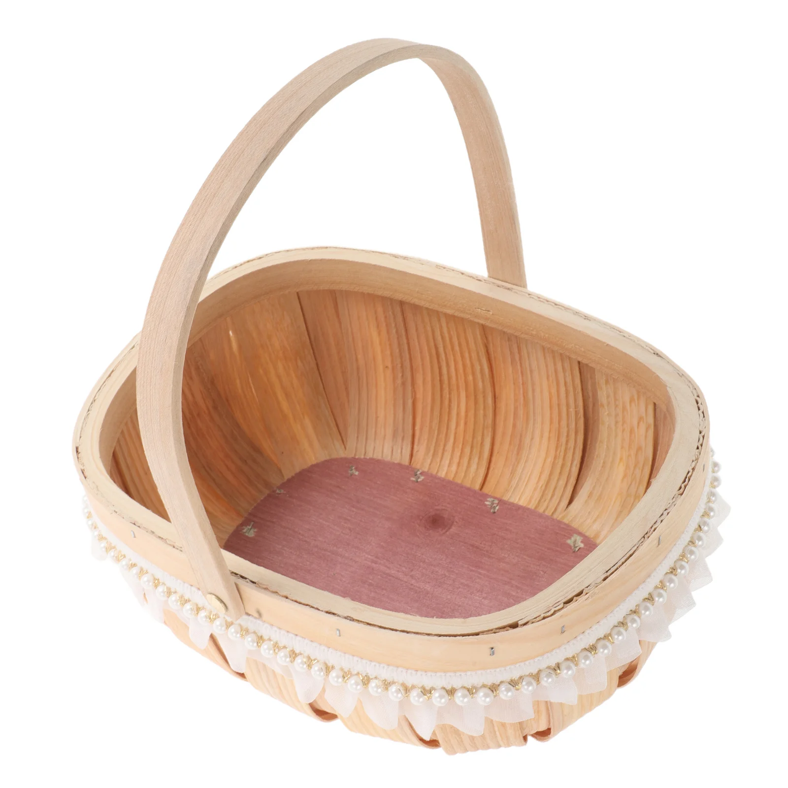 

Handwoven Chicken Egg Basket Handle Sturdy Large Capacity Fruit Picnic Vegetable Storage Flower Arrangement Basket