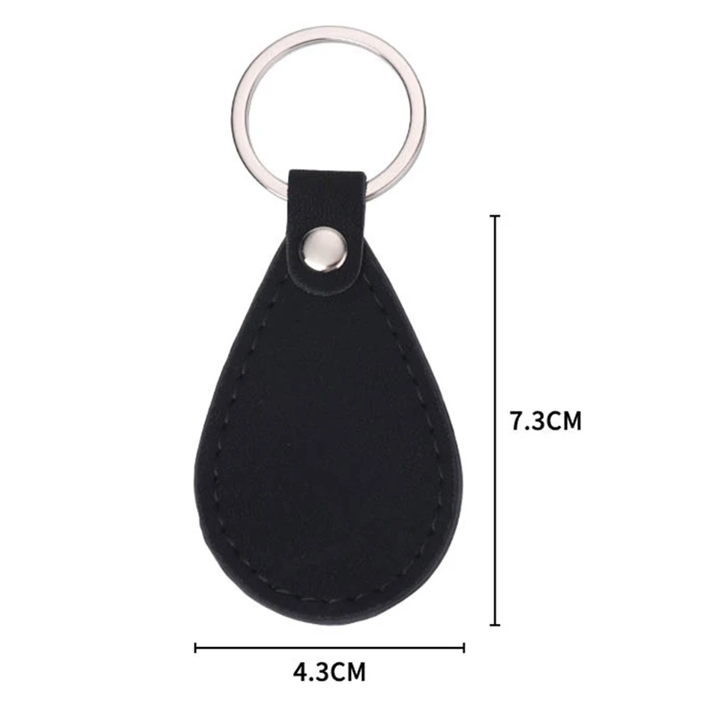 Key Fob Kit Leather Key Fobs Blanks Leather Keychain With Key Rings For DIY Laser Engraving Supplies Gifts 4 Colors