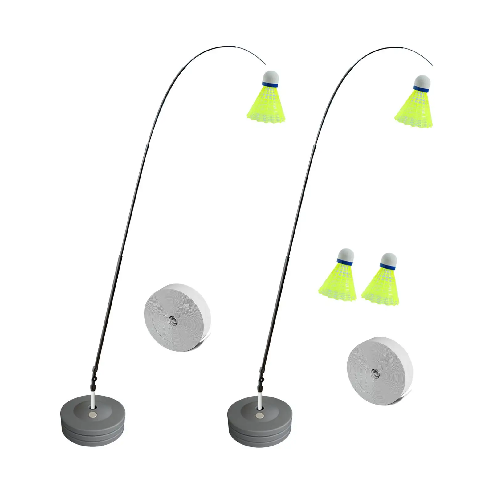 Dispositivo de treinamento único de badminton portátil ferramenta de auto prática ajustável