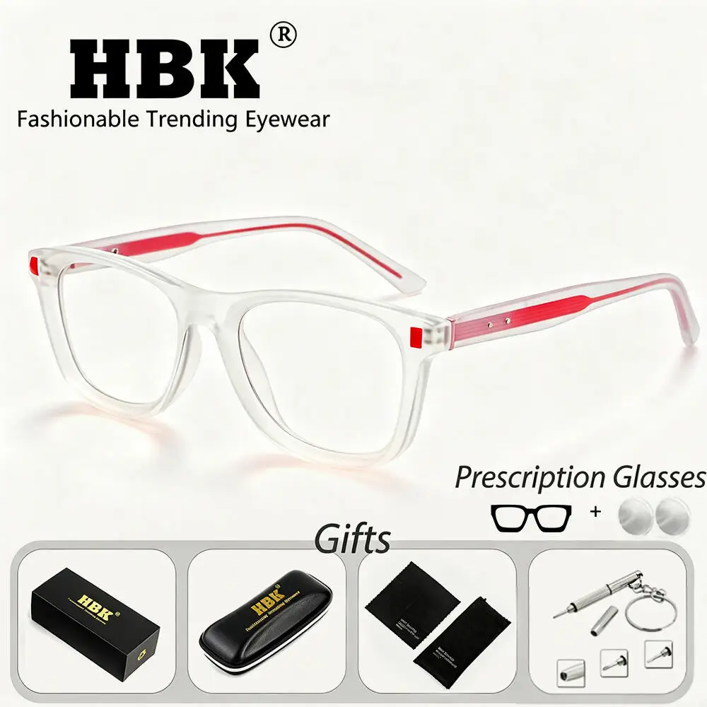HBK Fashion Men Optical Prescription Glasses 1.56 Refractive Index Anti Blue Light Prescription Glassesr Women Reading Glasses