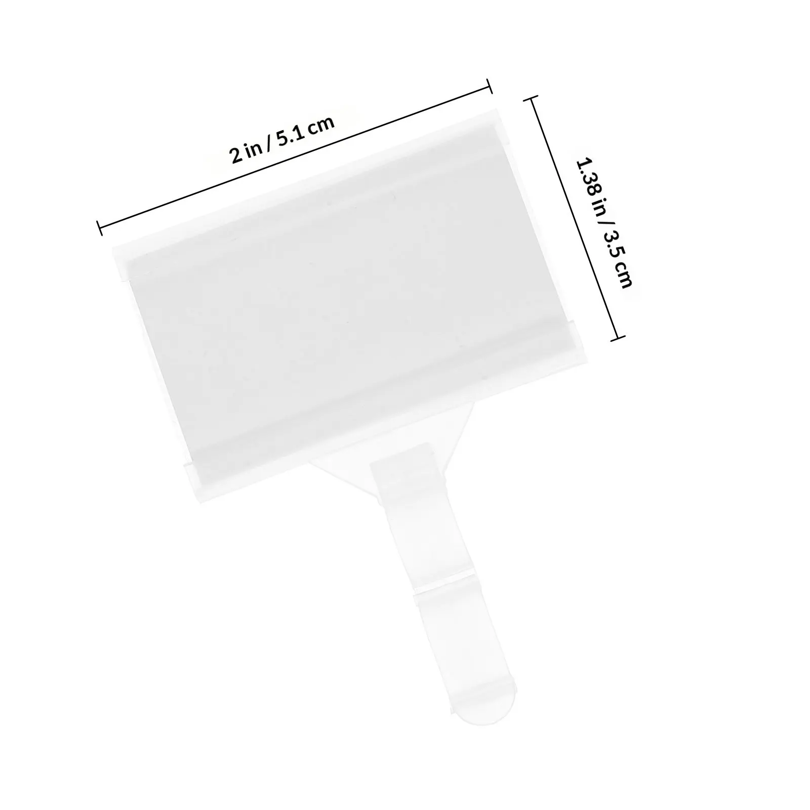 20Pcs Hook Style Shelf Label Holders Plastic Tags for Supermarket Retail Store 51x35mm Wire Shelf Price Tags Waterproof