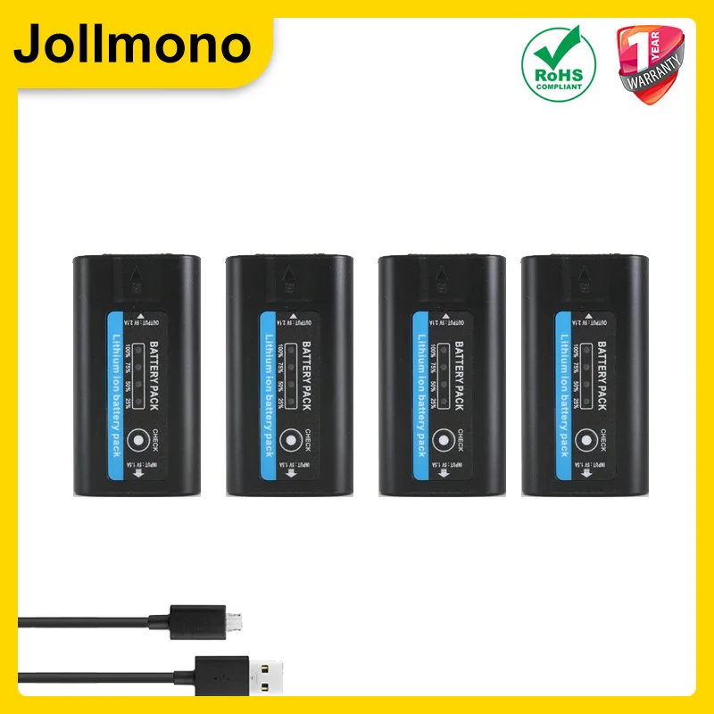 NP-F980 NP-F970 NP-F960 Battery with USB Output Type C Port for Sony PLM-100 CCD-TRV35 MVC-FD91 MC1500C