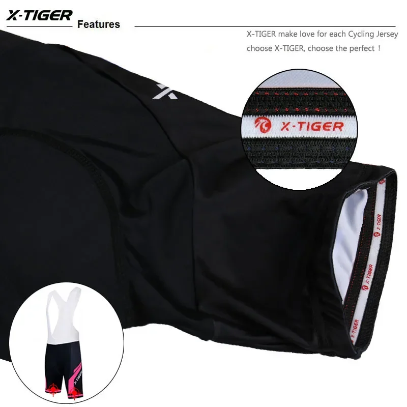 X-TIGER Women\'s Cycling Bib Shorts Shockproof Mountain Bicycle Shorts Breathable Lycra Sport Cycling Clothes